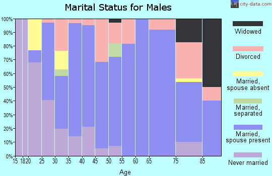Glascock County marital status for males