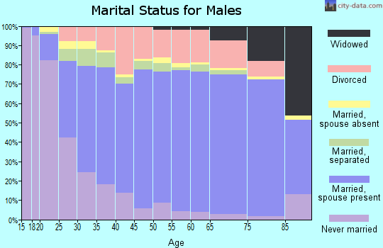 Laurel County marital status for males