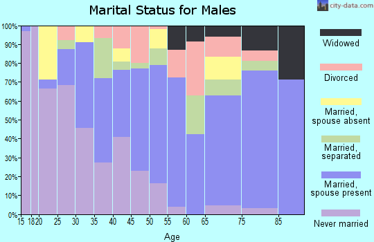 Dickens County marital status for males
