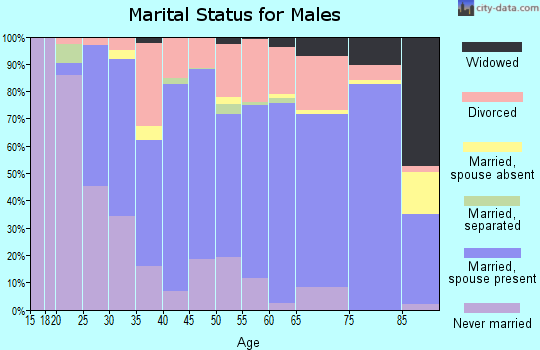 Massac County marital status for males