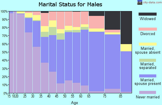 Wayne County marital status for males