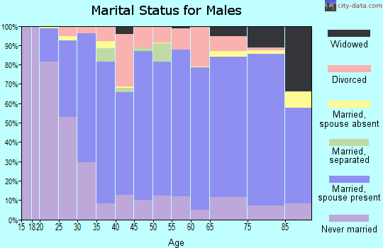 Mills County marital status for males
