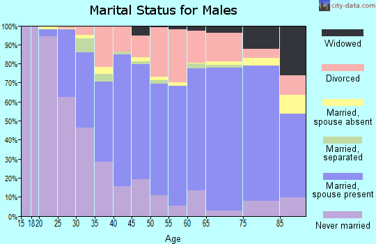 Wyoming County marital status for males