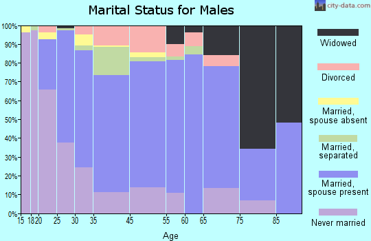 Clark County marital status for males