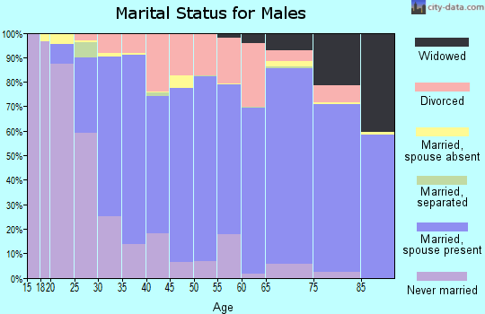 Preble County marital status for males