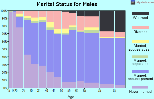 Ector County marital status for males
