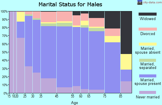 Converse County marital status for males