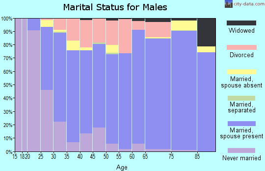 Moultrie County marital status for males