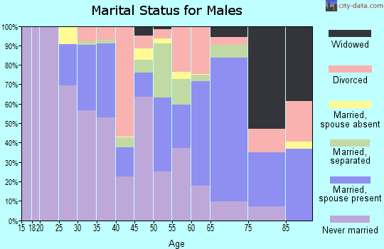 Bullock County marital status for males