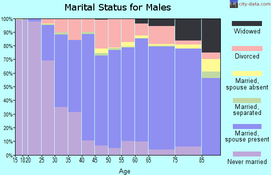Ogle County marital status for males