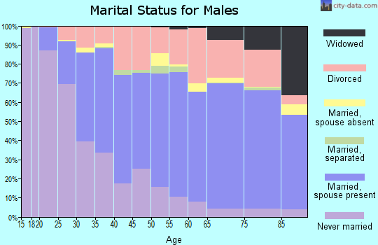 St. Joseph County marital status for males