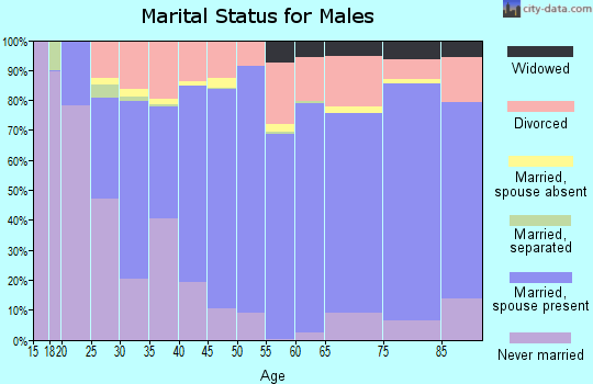 Tishomingo County marital status for males