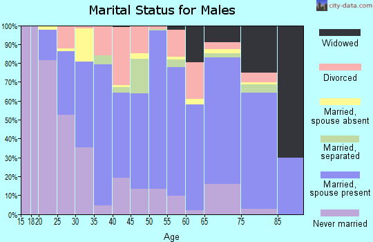 Bradley County marital status for males