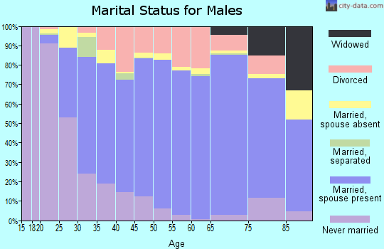 Erath County marital status for males