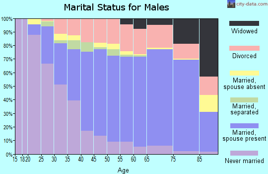 Scioto County marital status for males
