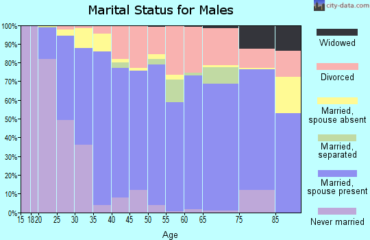 Banks County marital status for males