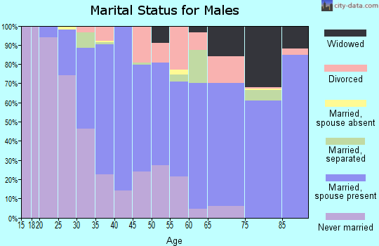 Walthall County marital status for males