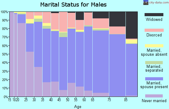 St. Joseph County marital status for males