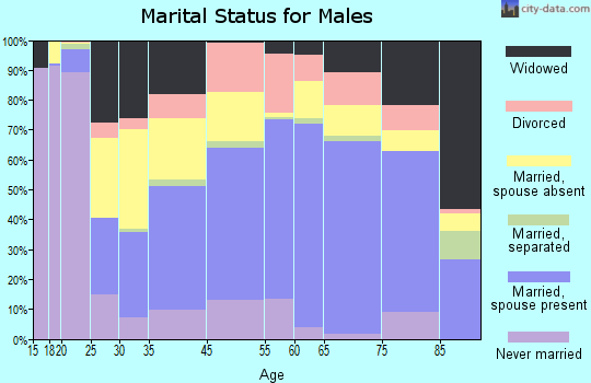 Cherokee County marital status for males