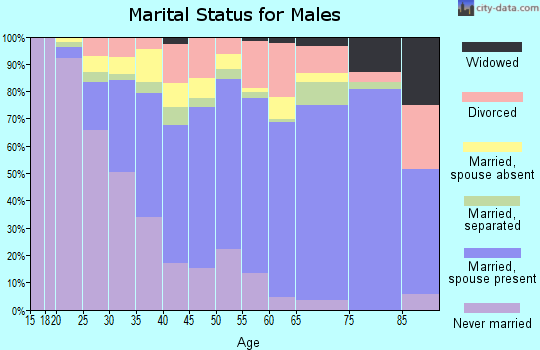 Prince George County marital status for males