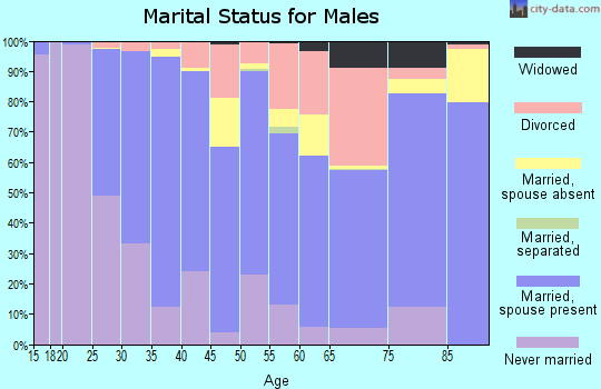 Saline County marital status for males