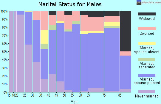 Ozark County marital status for males