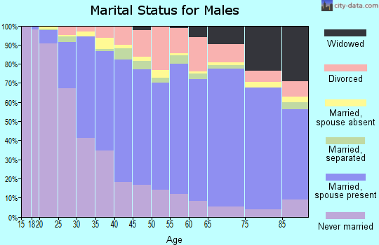 St. Clair County marital status for males