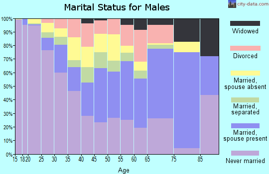 Yazoo County marital status for males