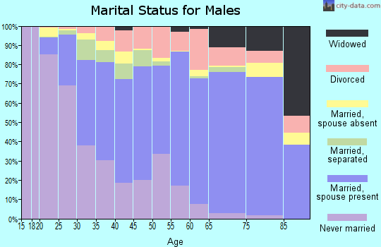 Sampson County marital status for males
