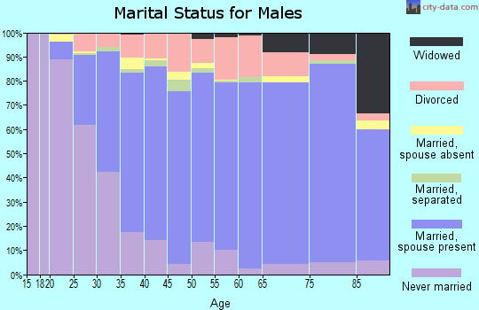 Rockingham County marital status for males