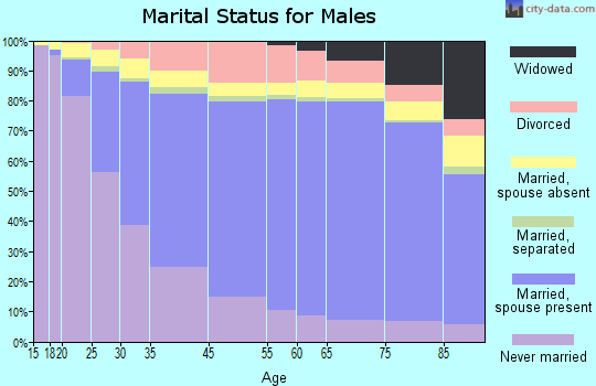 Eureka County marital status for males