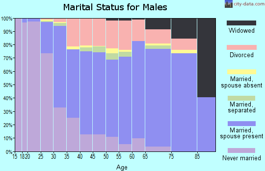 Stanly County marital status for males