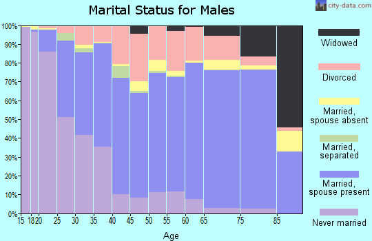 Saline County marital status for males