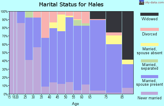 Bowman County marital status for males