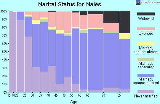 Shawnee County marital status for males
