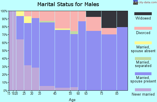 Clark County marital status for males