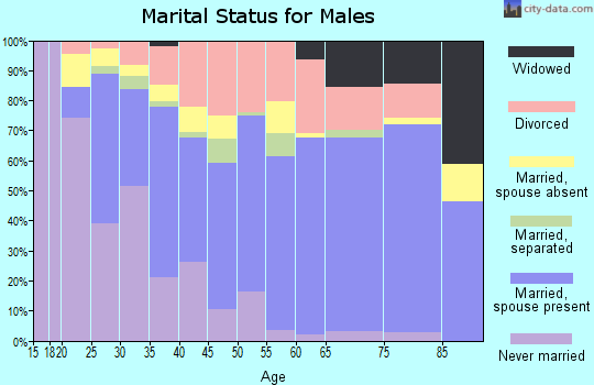 Gray County marital status for males