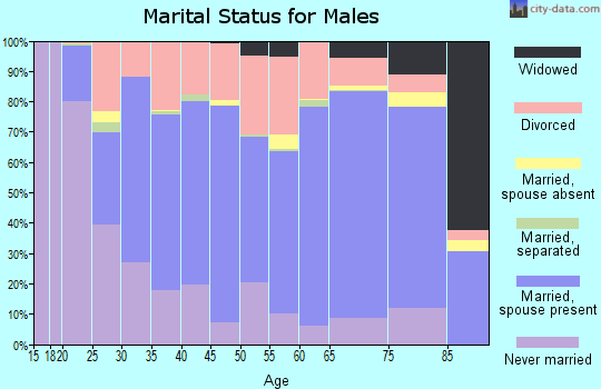 Union County marital status for males