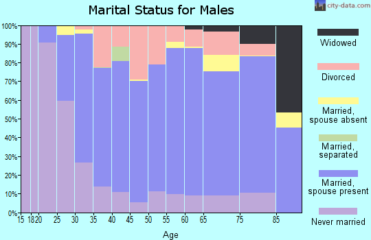 Wabash County marital status for males
