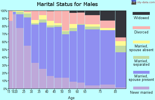 Tazewell County marital status for males