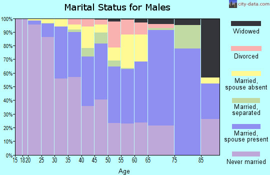 Northwest Arctic Borough marital status for males
