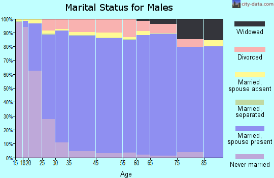 Lincoln County marital status for males