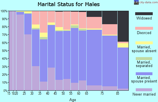 Woodbury County marital status for males