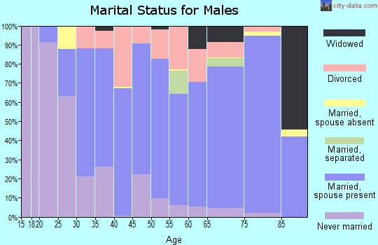 Thomas County marital status for males