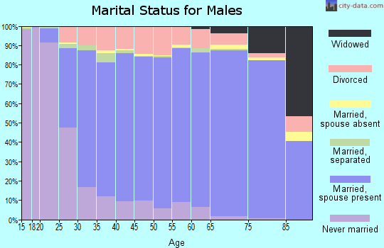 Woodford County marital status for males