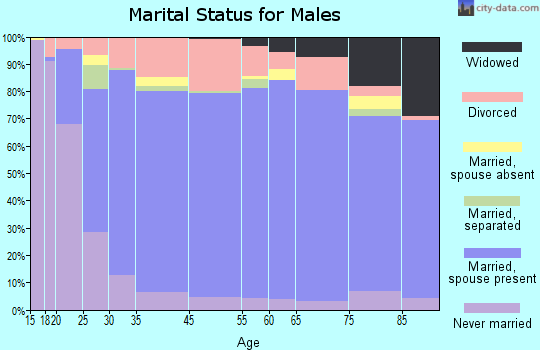 Clark County marital status for males