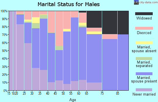 Rowan County marital status for males