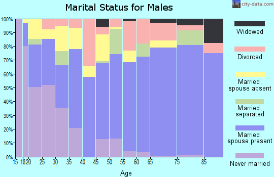 Haskell County marital status for males