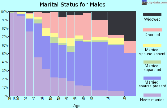 Wyandotte County marital status for males