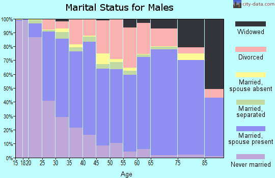 Henderson County marital status for males